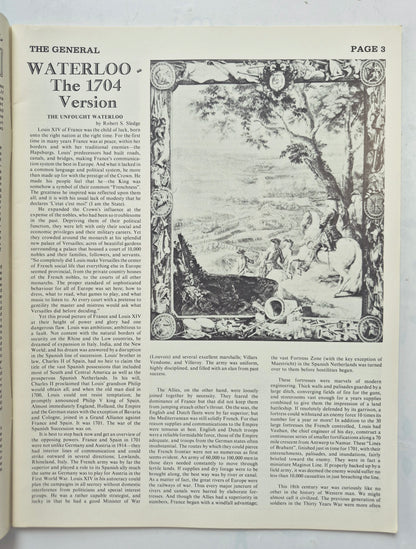 The Avalon Hill General Jan-Feb 1975 Vol. 11, No. 5 Waterloo: The 1704 Version