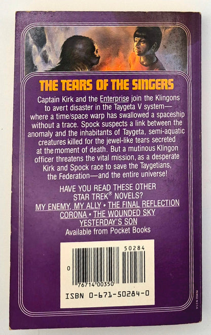 The Tears of the Singers by Melinda Snodgrass (Star Trek #19, Good, 1984, Pb, 252 pgs, Pocket Books)