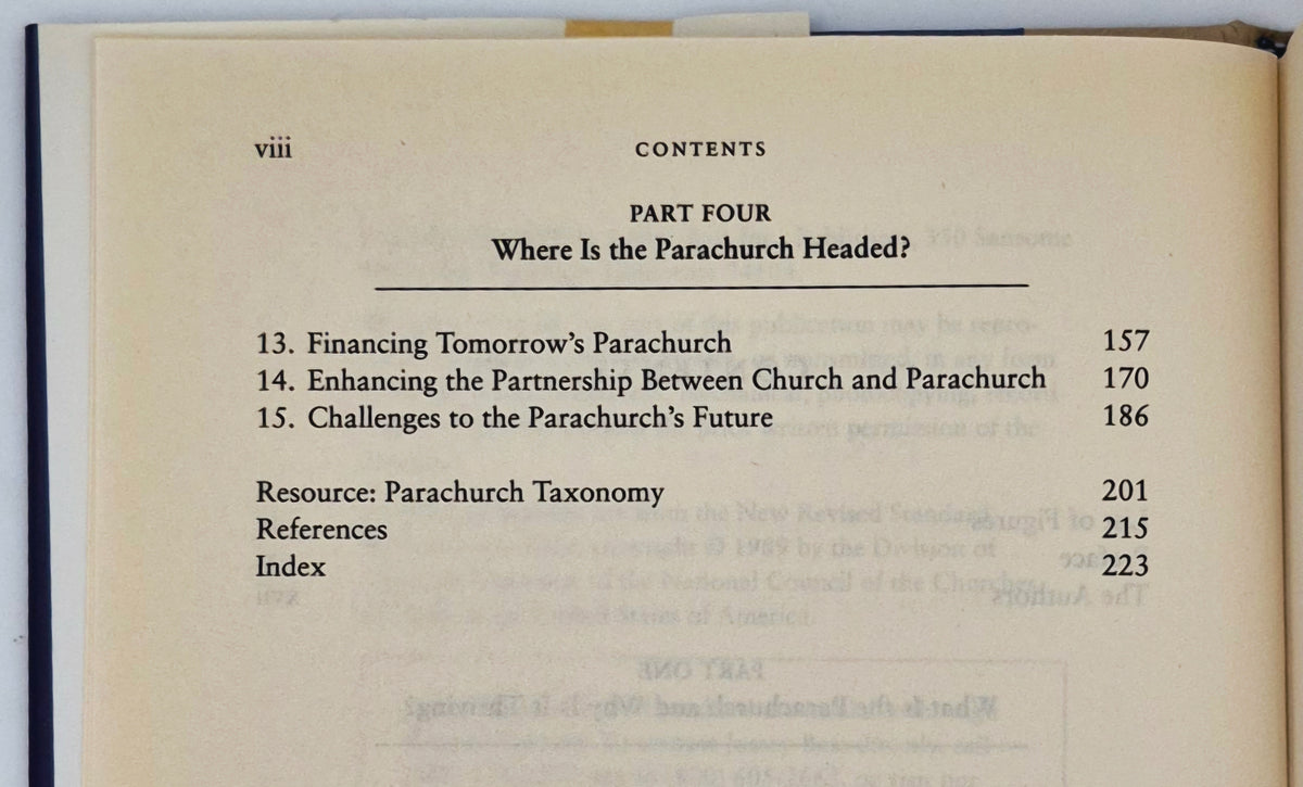 The Prospering Parachurch: Enlarging the Boundaries of God's Kingdom by Wesley K. Willmer; J. David Schmidt; Martyn Smith (Very Good, 1998, HC, 232 pgs, Jossey-Bass Pub.)