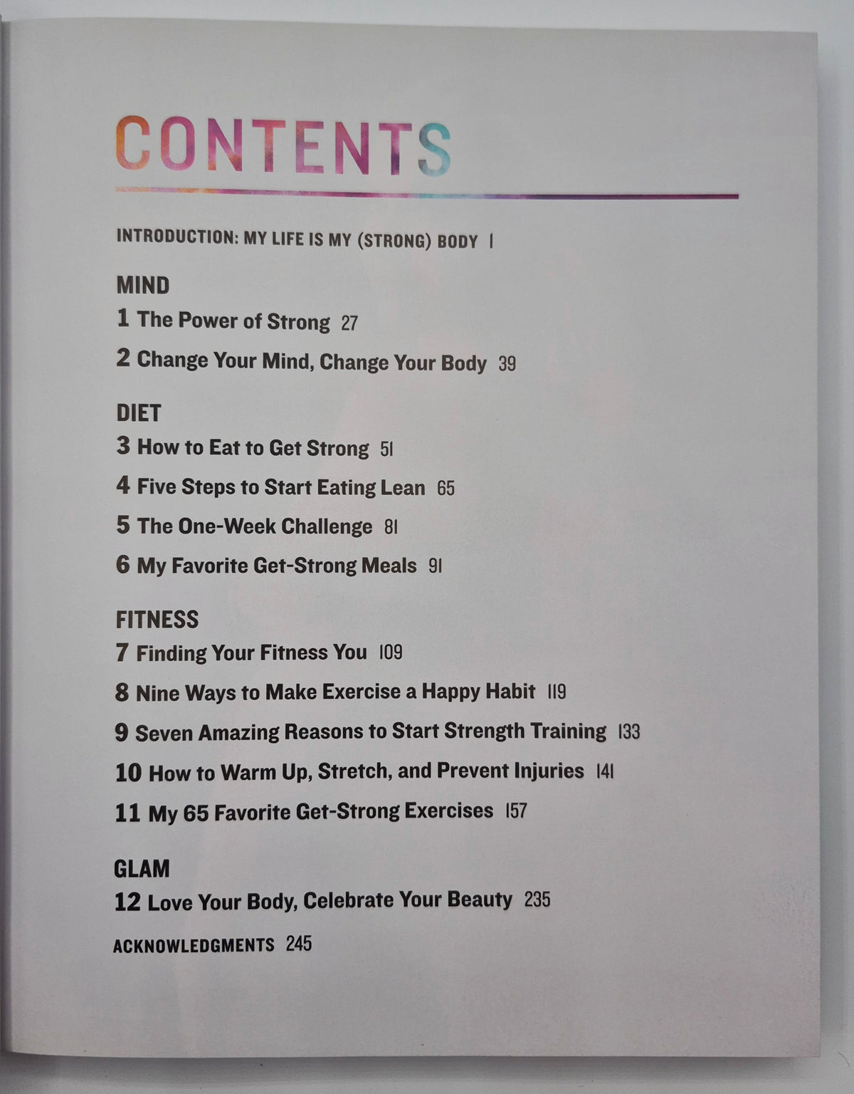 Strong Is the New Beautiful: Embrace Your Natural Beauty, Eat Clean, and Harness Your Power by Lindsey Vonn (Very Good, 2016, HC, 246 pgs, Dey St.)