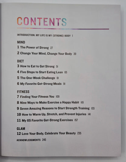 Strong Is the New Beautiful: Embrace Your Natural Beauty, Eat Clean, and Harness Your Power by Lindsey Vonn (Very Good, 2016, HC, 246 pgs, Dey St.)
