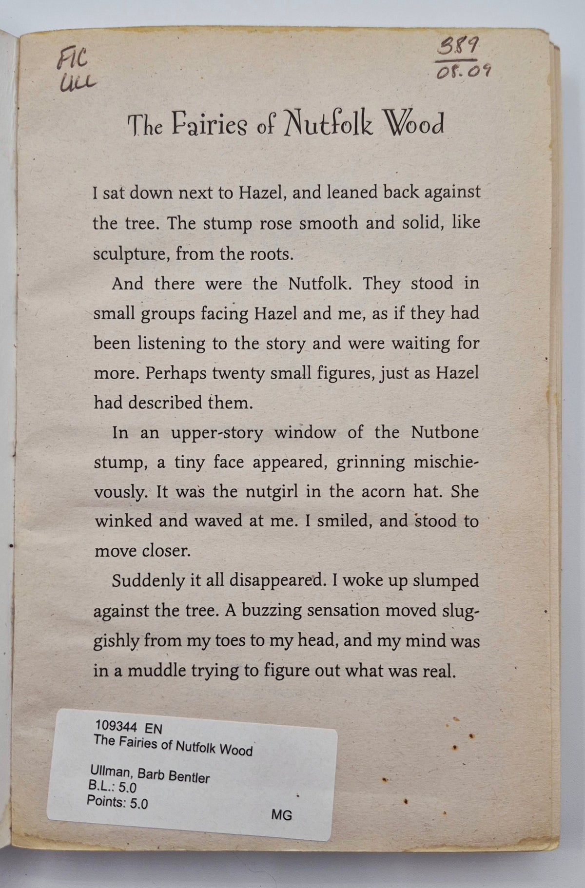 The Fairies of Nutfolk Wood by Barb Bentler Ullman (Good, 2006, Pbk, 243 pgs, Katherine Tegen)
