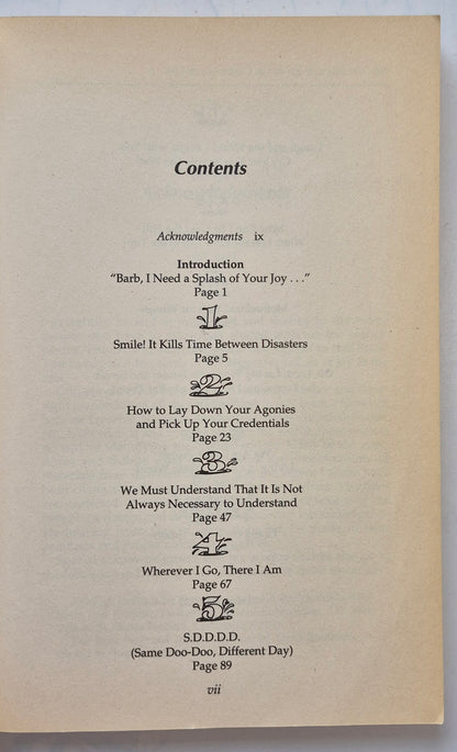 Splashes of Joy in the Cesspools of Life by Barbara Johnson (Good, 1992, Pbk, 228 pgs, Word Publishing)