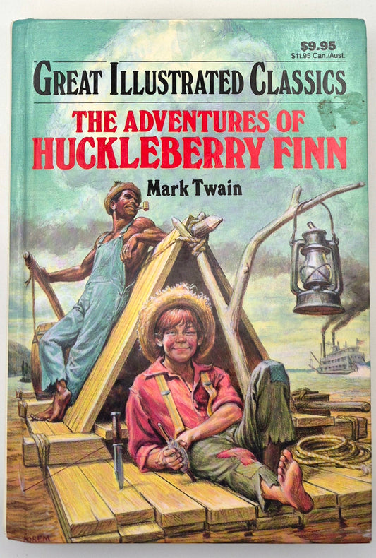 The Adventures of Huckleberry Finn by Mark Twain (Great Illustrated Classics, Good, 1990, HC, 239 pgs, Baronet Books)