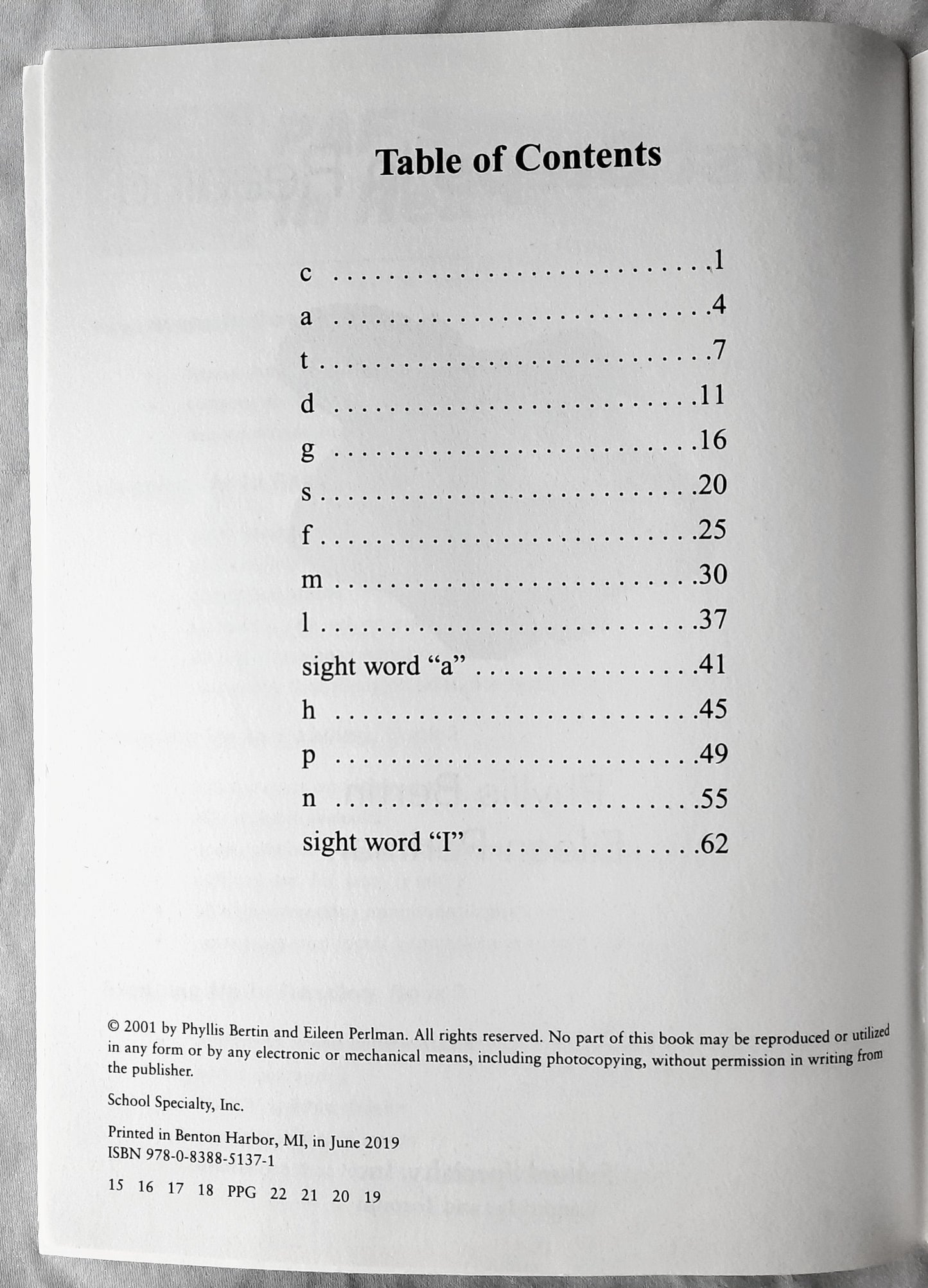 First Steps in Reading by Phyllis Bertin (New, 2001, Pbk, Educators Pub.)