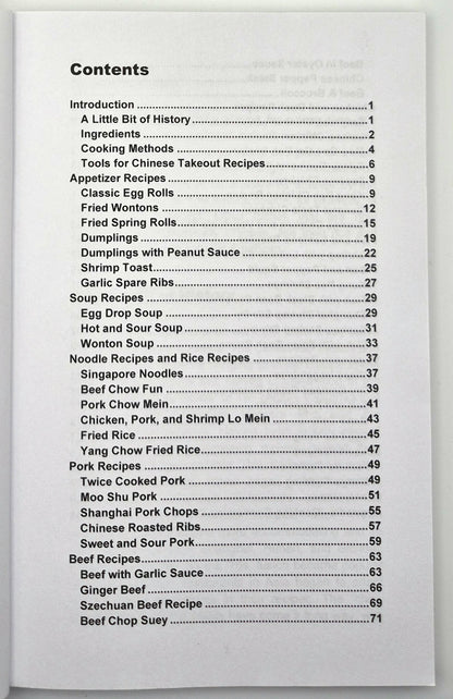 Chinese Takeout Cookbook by Lina Chang (Like new, 2023, Pbk, 131 pgs, The CookBook Publisher)