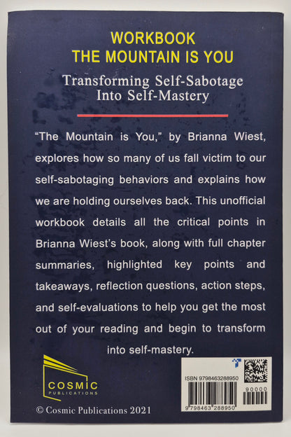 Workbook for the Mountain Is You by Brianna Wiest (Very good, 2021, Pbk, 126 pgs, Cosmic Pub.)
