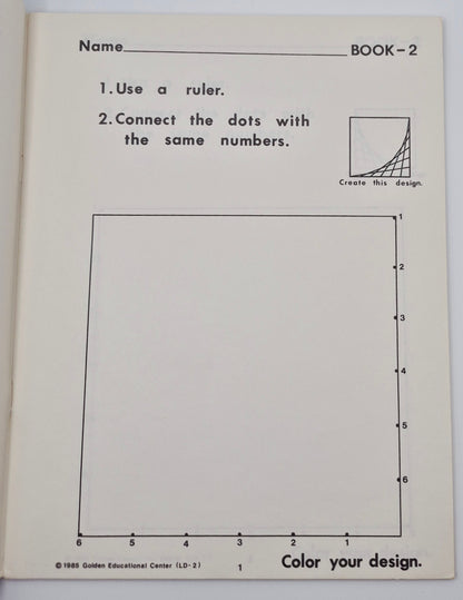 Creating Line Designs Book 2 by Randy l. Womack (Very good, 1985, Pbk, 20 pgs, Golden Educational Center Pub.)