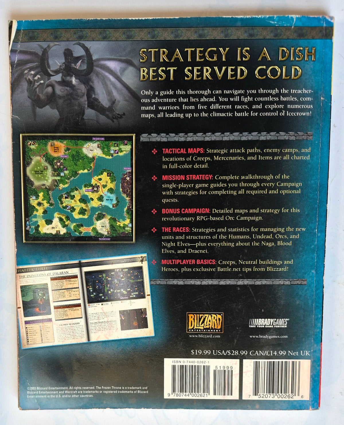 Warcraft The Frozen Throne Expansion Set Official Strategy Guide by Bart G. Farkas (Good, 2003, Pbk, 208 pgs, Brady Games)