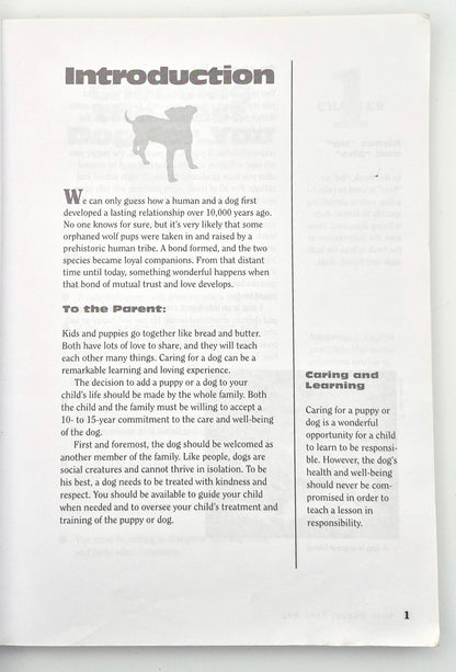 Your Puppy, Your Dog: A Kid's Guide to Raising a Happy, Healthy Dog by Pat Storer (Good, 1997, Pbk, 172 pgs, Storey Pub)