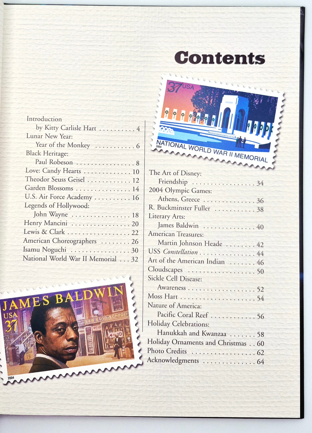 The 2004 Commemorative Stamp Yearbook by USPS (Like new, 64 pgs, HarperResource)