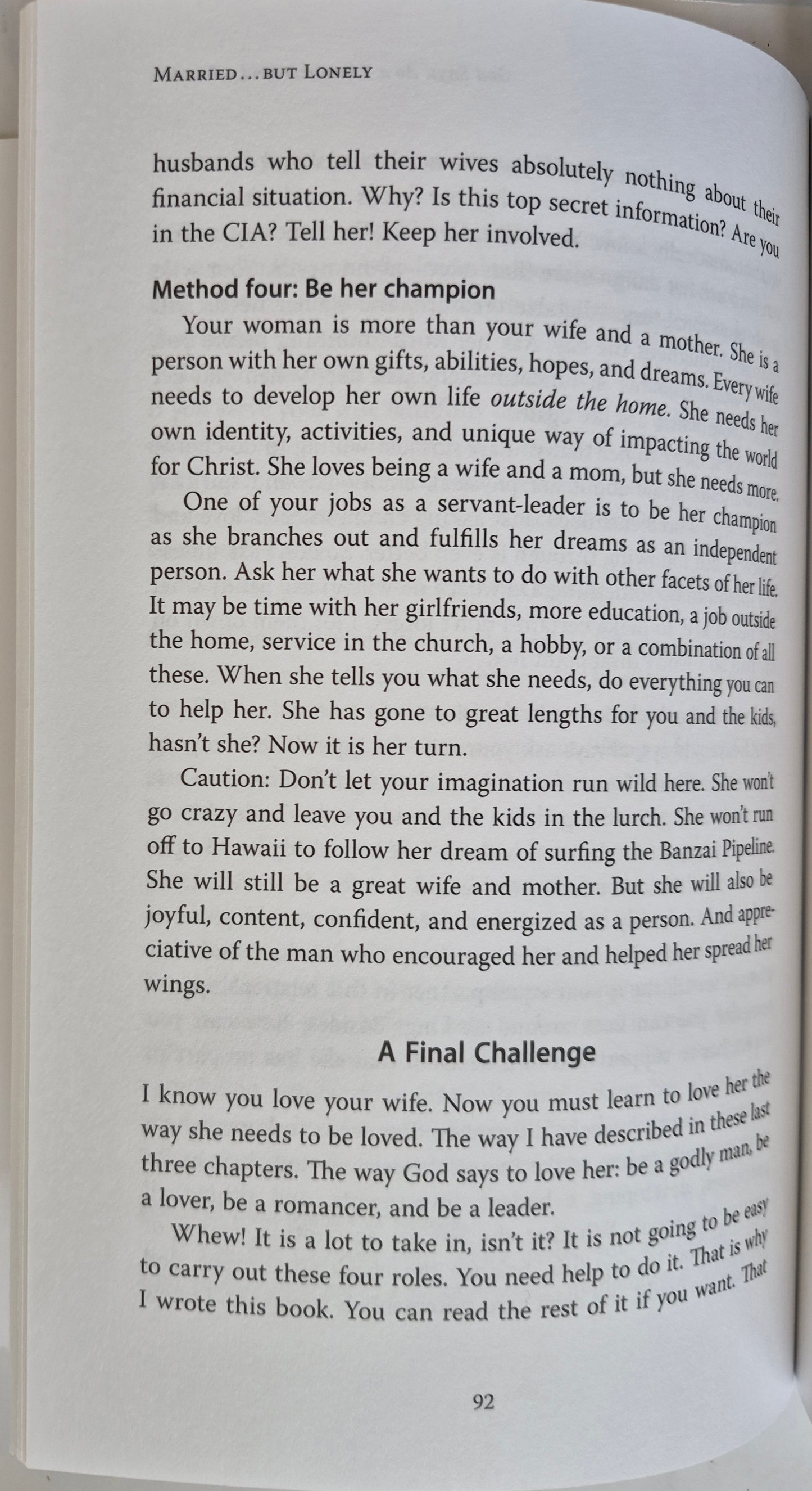 Married but Lonely by David E. Clarke; William G. Clarke -Very good, 2013, Pbk, 239 pgs, Siloam
