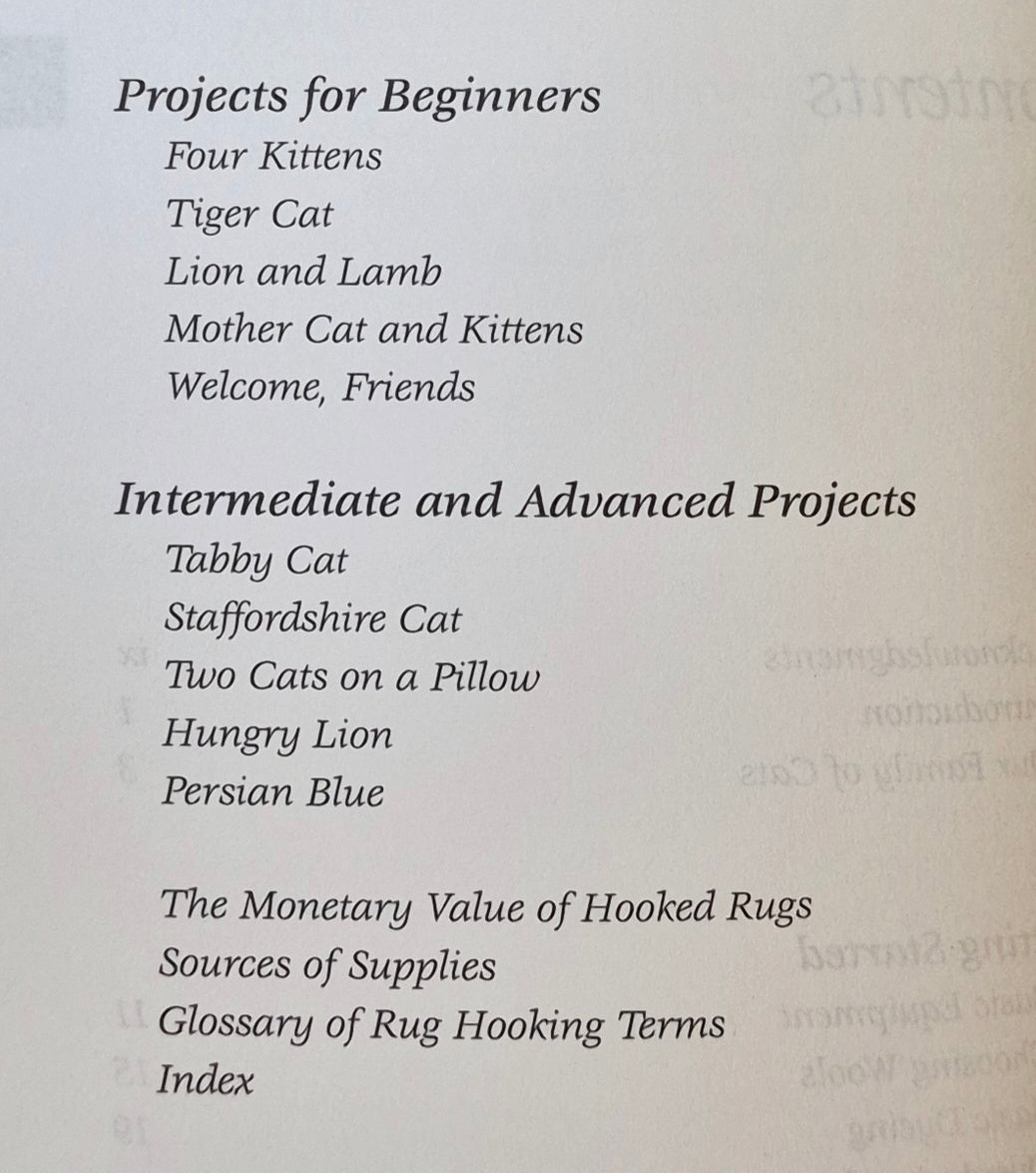 Hooked on Cats: Complete Patterns and Instructions for Rug Hookers by Joan Moshimer (Very good, 1991, Pbk, 178 pgs, Stackpole Books)