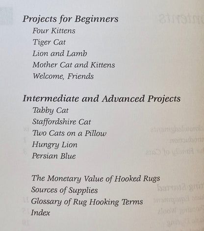 Hooked on Cats: Complete Patterns and Instructions for Rug Hookers by Joan Moshimer (Very good, 1991, Pbk, 178 pgs, Stackpole Books)