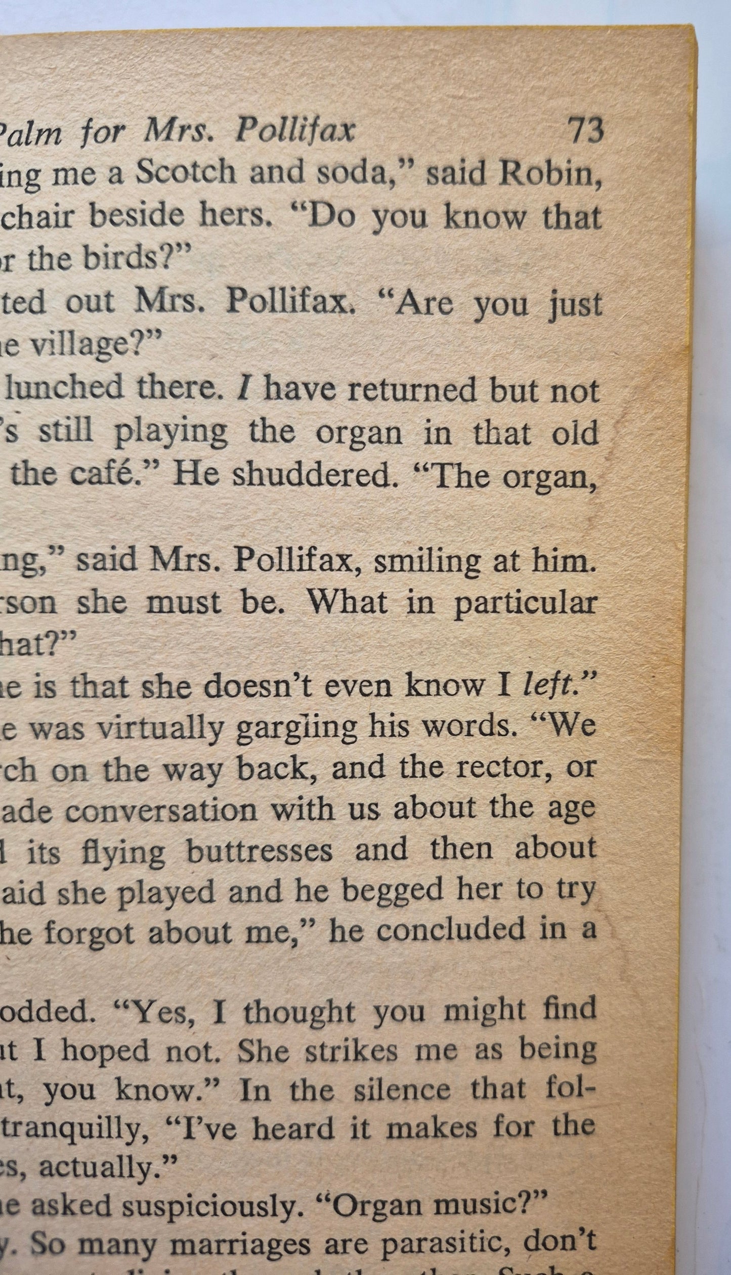 A Palm for Mrs. Pollifax #4 by Dorothy Gilman -Good, 1973, Pbk, 191 pgs, Fawcett Crest