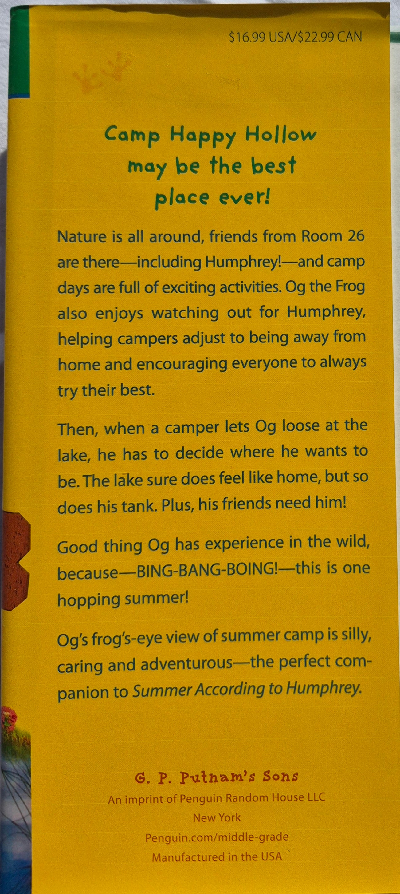 Wildlife According to Og the Frog by Betty G. Birney (Neu, 2020, geb., 144 S., G.P. Putnam)