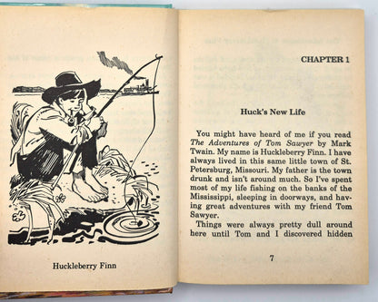 Las aventuras de Huckleberry Finn de Mark Twain (Grandes clásicos ilustrados, bueno, 1990, tapa dura, 239 págs., Baronet Books)