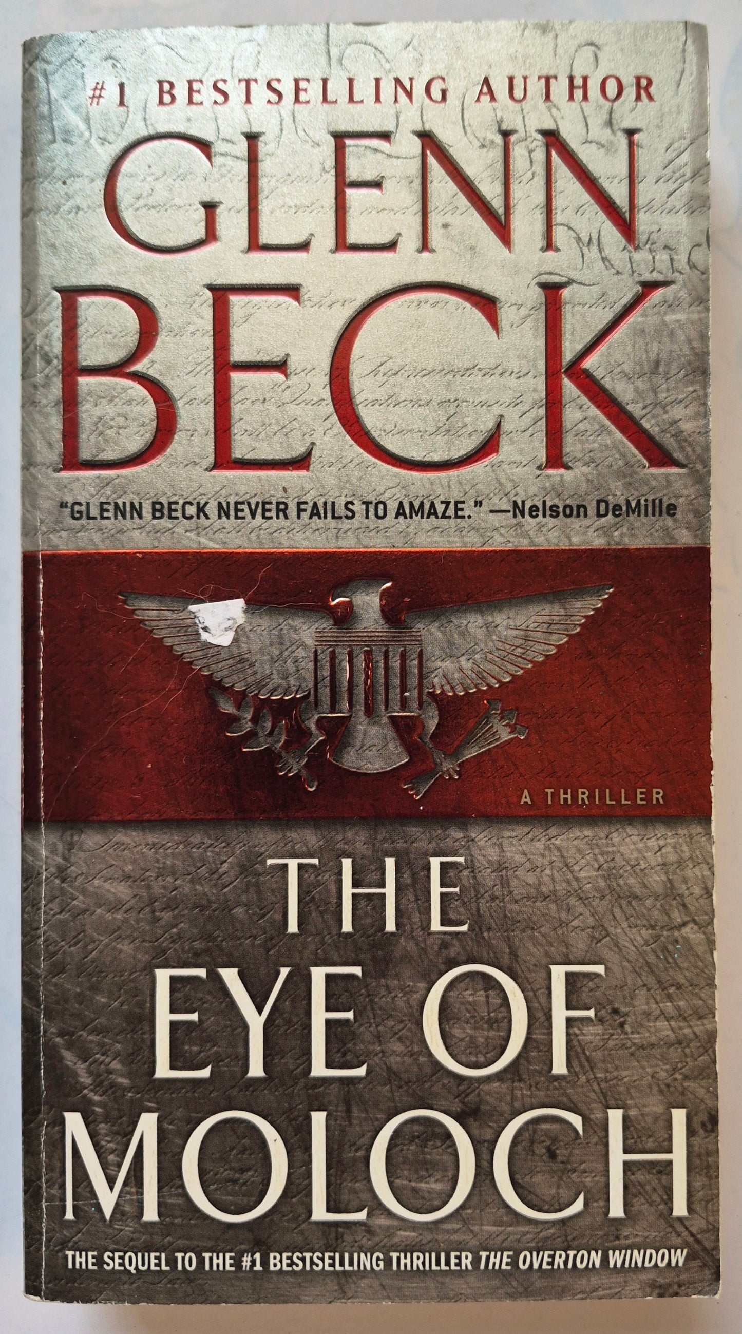 The Eye of Molech by Glenn Beck -Overton Window #2, Very good, 2014, Pbk, 465 pgs, Simon and Schuster