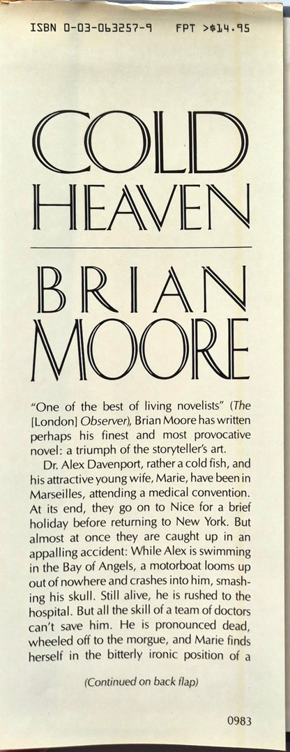 Cold Heaven by Brian Moore (Good, 1983, HC, 265 pgs, Holt Rinehart & Winston)