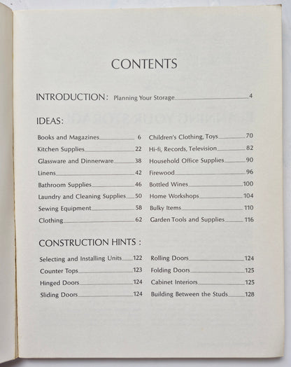 Sunset Ideas for Storage editor David E. Clark (Very Good, 1973, Pbk, 128 pgs, Lane Magazine & Book Co)