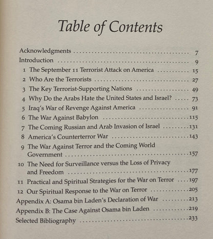 War on Terror: Unfolding Bible Prophecy by Grant R. Jeffrey (Very good, 2002, Hc, 236 pgs, Frontier Research Pub.)