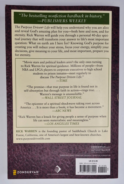 Die Zehn Gebote für ein erfülltes Leben: Wofür um alles in der Welt bin ich hier? von Rick Warren (Sehr gut, 2002, gebunden, 334 Seiten, Zondervan)