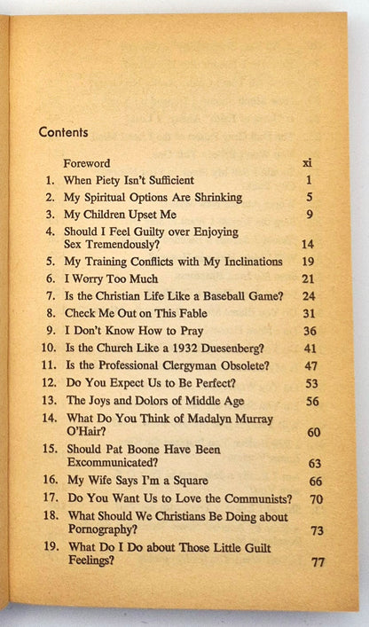 How to Talk to God When You Aren't Feeling Religious by Charles Merrill Smith (Good, 1973, Pbk, 191 pgs, Bantam Books)