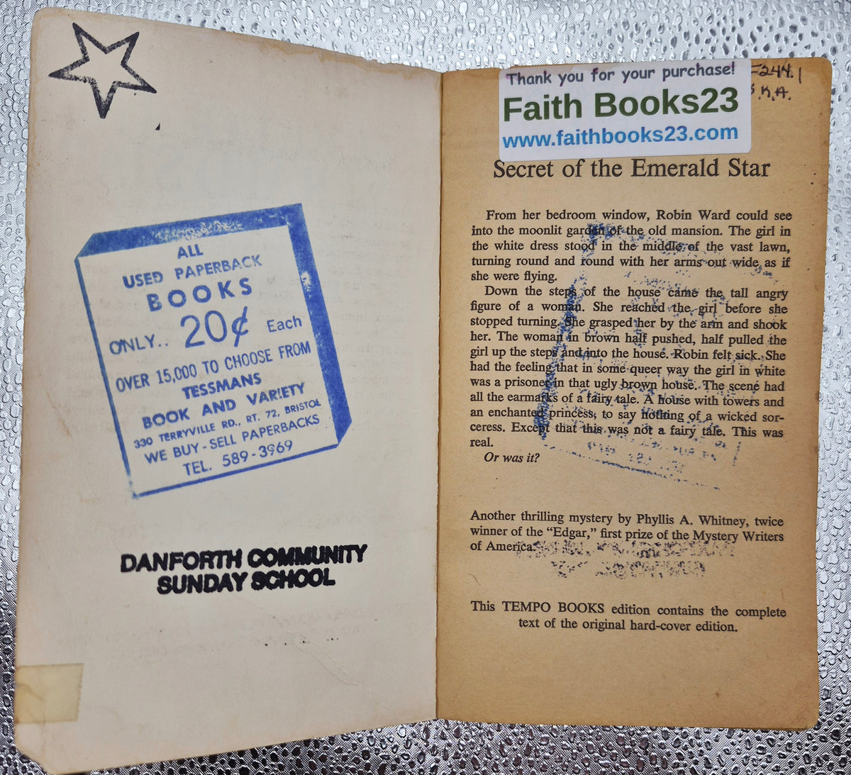 Secret of the Emerald Star by Phyllis A. Whitney (Good, 1964, Pbk, 190 pgs, Grosset & Dunlap)