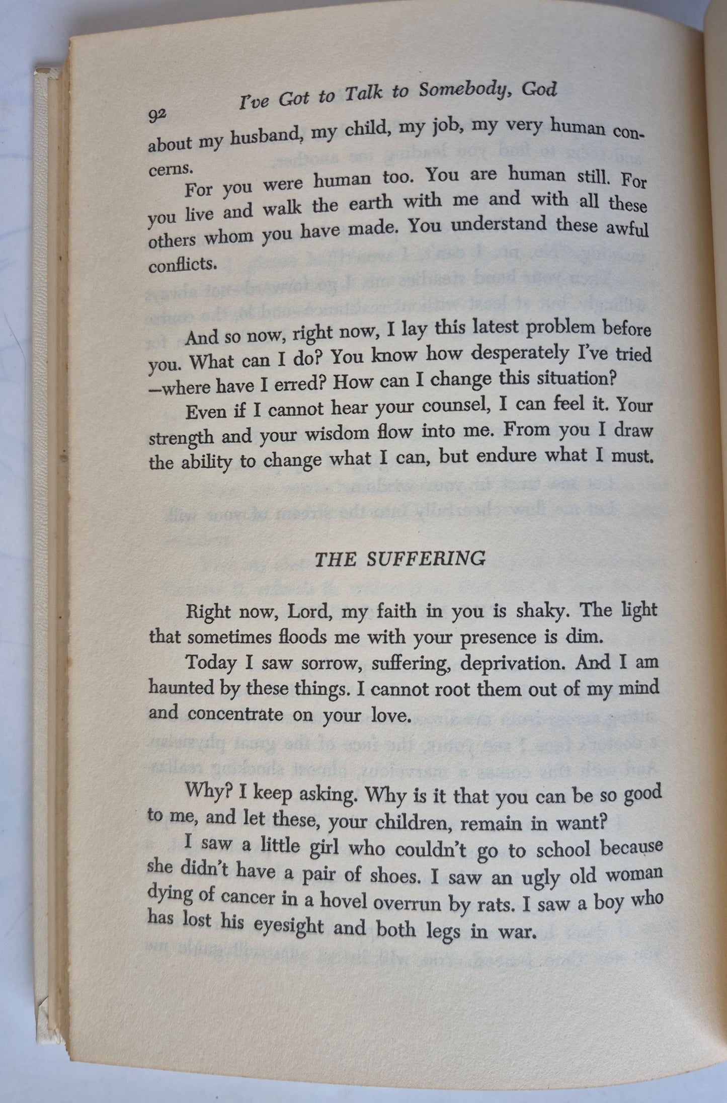 I've Got to Talk to Somebody, God by Marjorie Holmes -Good, 1969, HC, 121 pgs, Doubleday & Co.