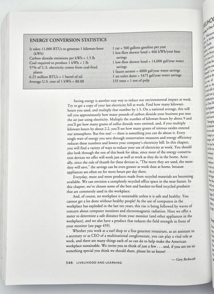 Real Goods Solar Living Source Book 9th Ed. by John Schaffer (Very good, 1996, Pbk, 693 pgs, Real Goods Trading Corp.)