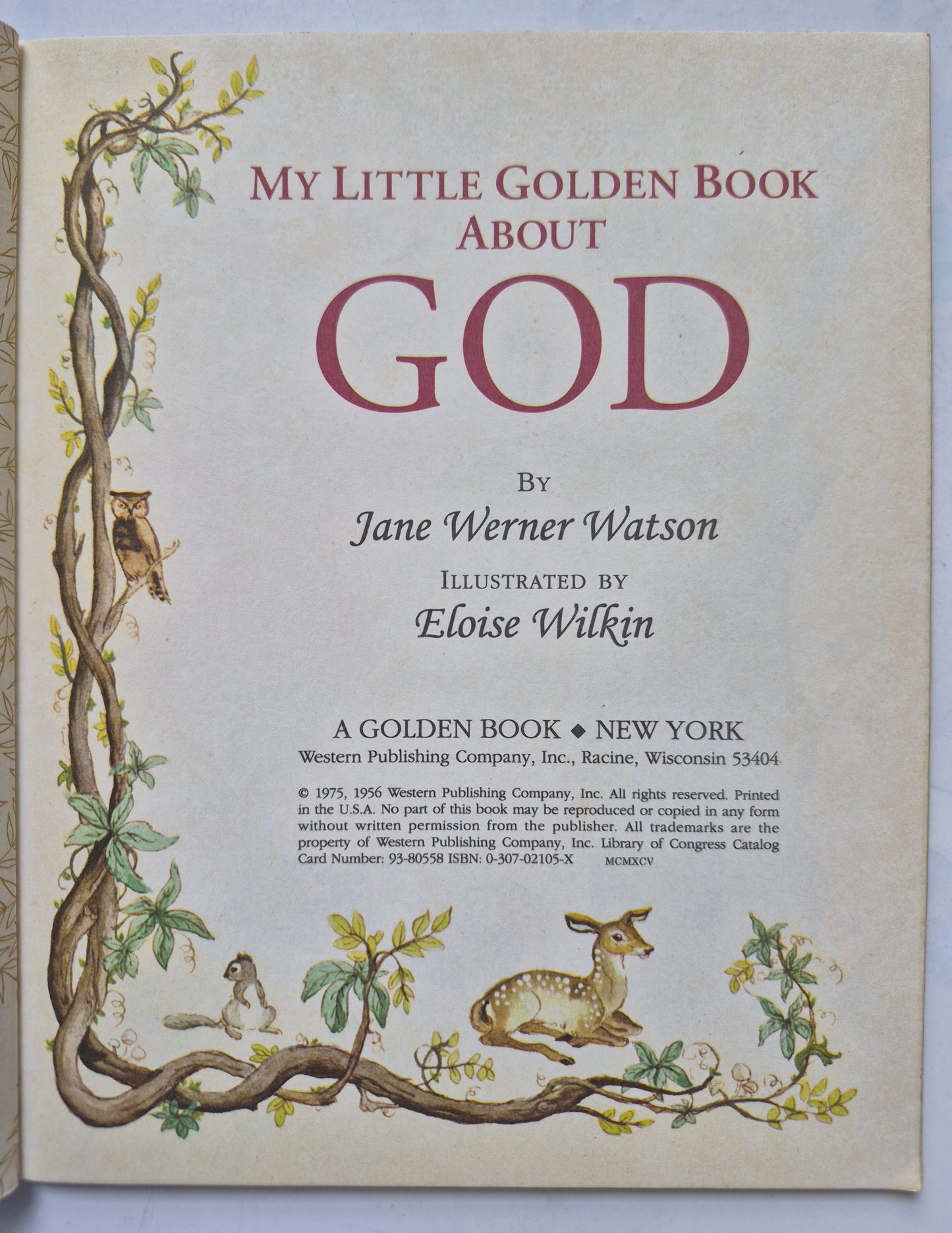 My Little Golden Book about God by Jane Werner Watson (Very good, 1975, HC, 24 pgs, Western Pub.)