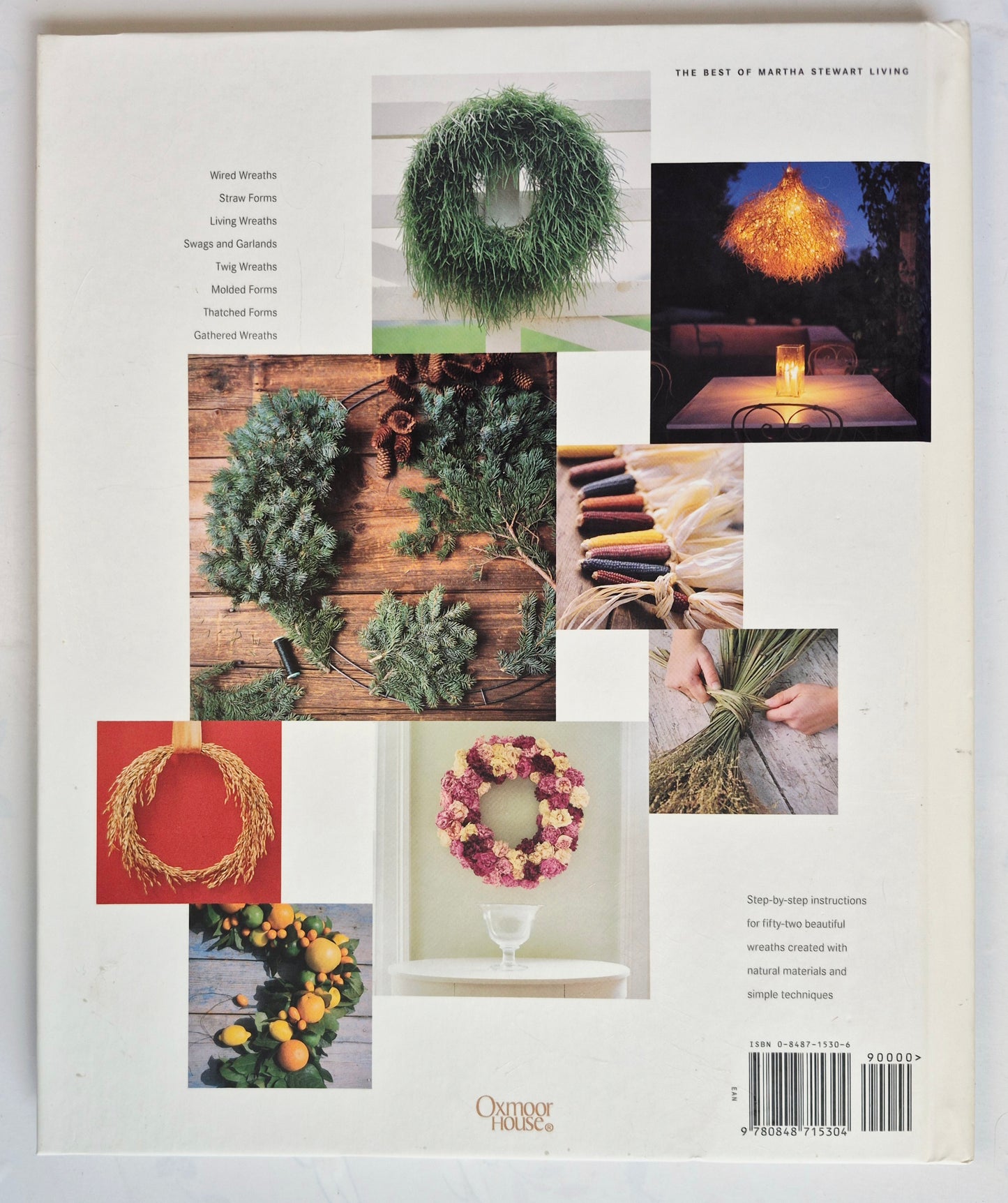 Great American Wreaths by Martha Stewart; Hannah Milman (Very good, 1996, HC, 144 pgs, Oxmoor House)