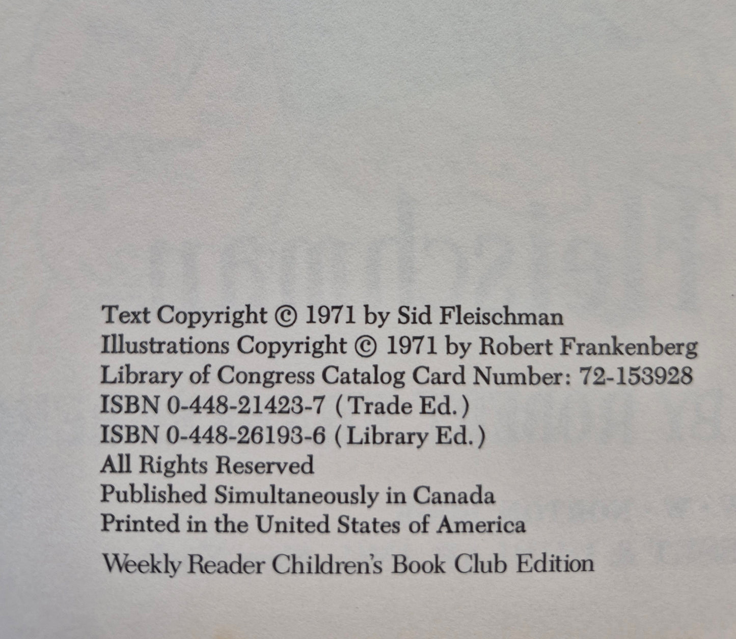 McBroom's Ghost by Sid Fleischman (Very good, 1971, HC, 48 pgs, Grosset & Dunlap)