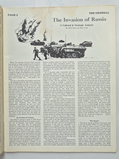 The Avalon Hill General Jul-Aug 1974 Vol. 11 No. 2 The Invasion of Russia