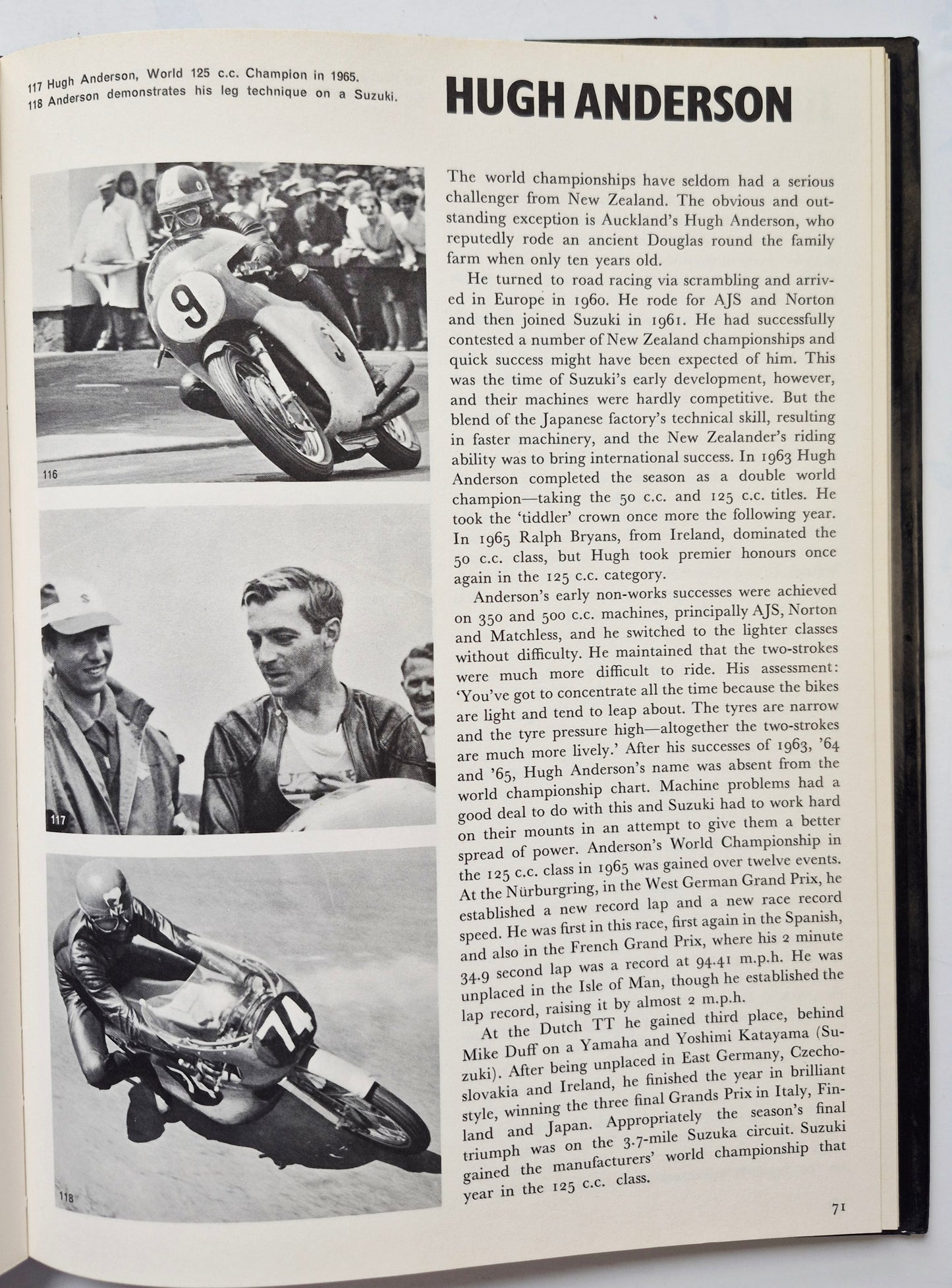 Motorcycle Racing by Peter Carrick (Very good, 1969, HC, 141 pgs, Hamlyn Pub.)