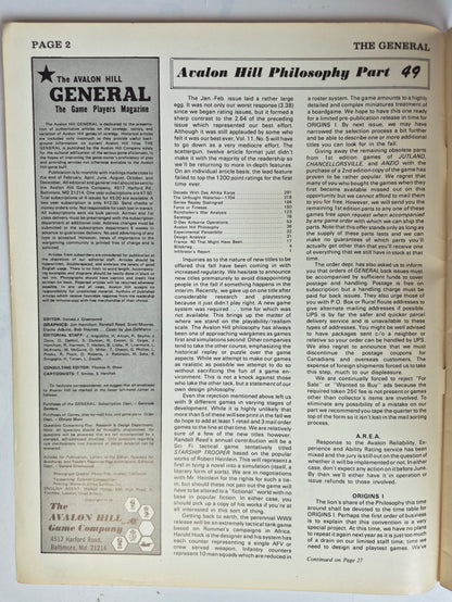 The Avalon Hill General Mar-Apr 1975 Vol. 11, No. 6 Richthofen's War...A Fun Game