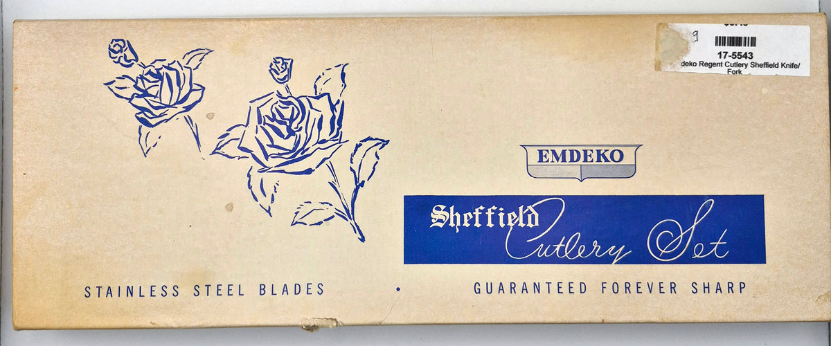 Juego de Cubertería de Cuchillo y Tenedor Regent Cutlery Sheffield "The Miracle Worker" (Muy buen estado, años 60)