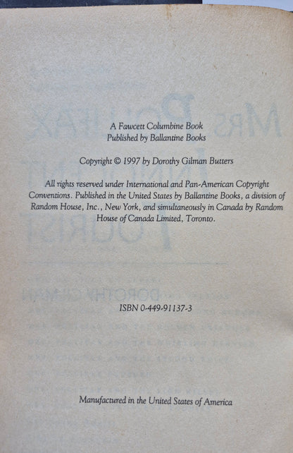Mrs. Pollifax, Innocent Tourist by Dorothy Gilman -Very good, 1997, HC, 203 pgs, Ballantine Books