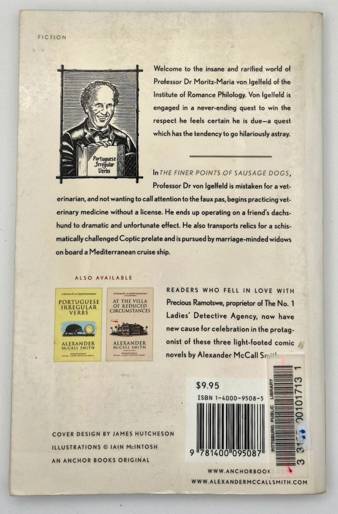 The Finer Points of Sausage Dogs by Alexander McCall Smith (Professor Dr. von Igelfeld Entertainment #2, Good, 2003, Pbk, 128 pgs, Anchor Books)