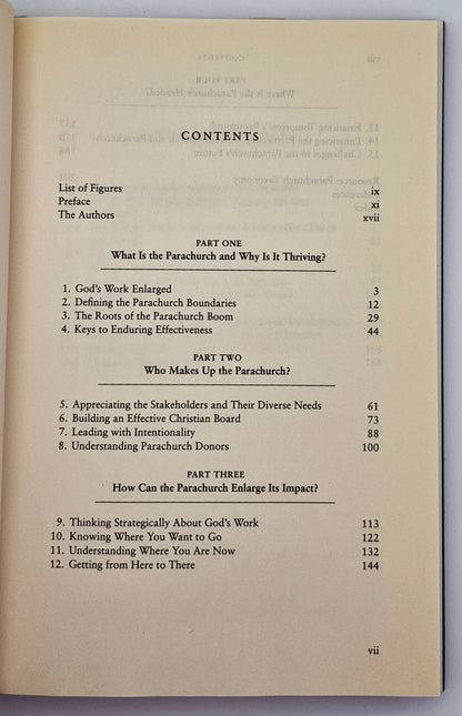 The Prospering Parachurch: Enlarging the Boundaries of God's Kingdom by Wesley K. Willmer; J. David Schmidt; Martyn Smith (Very Good, 1998, HC, 232 pgs, Jossey-Bass Pub.)