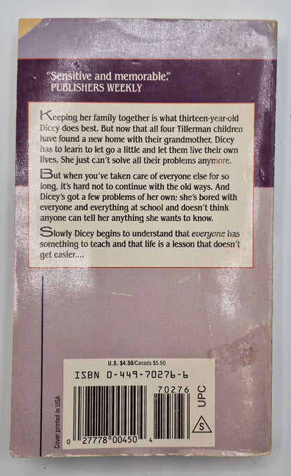 Dicey's Song by Cynthia Voight (The Tillermans #2, Good, 1984, Pbk, 211 pgs, Fawcett Juniper)