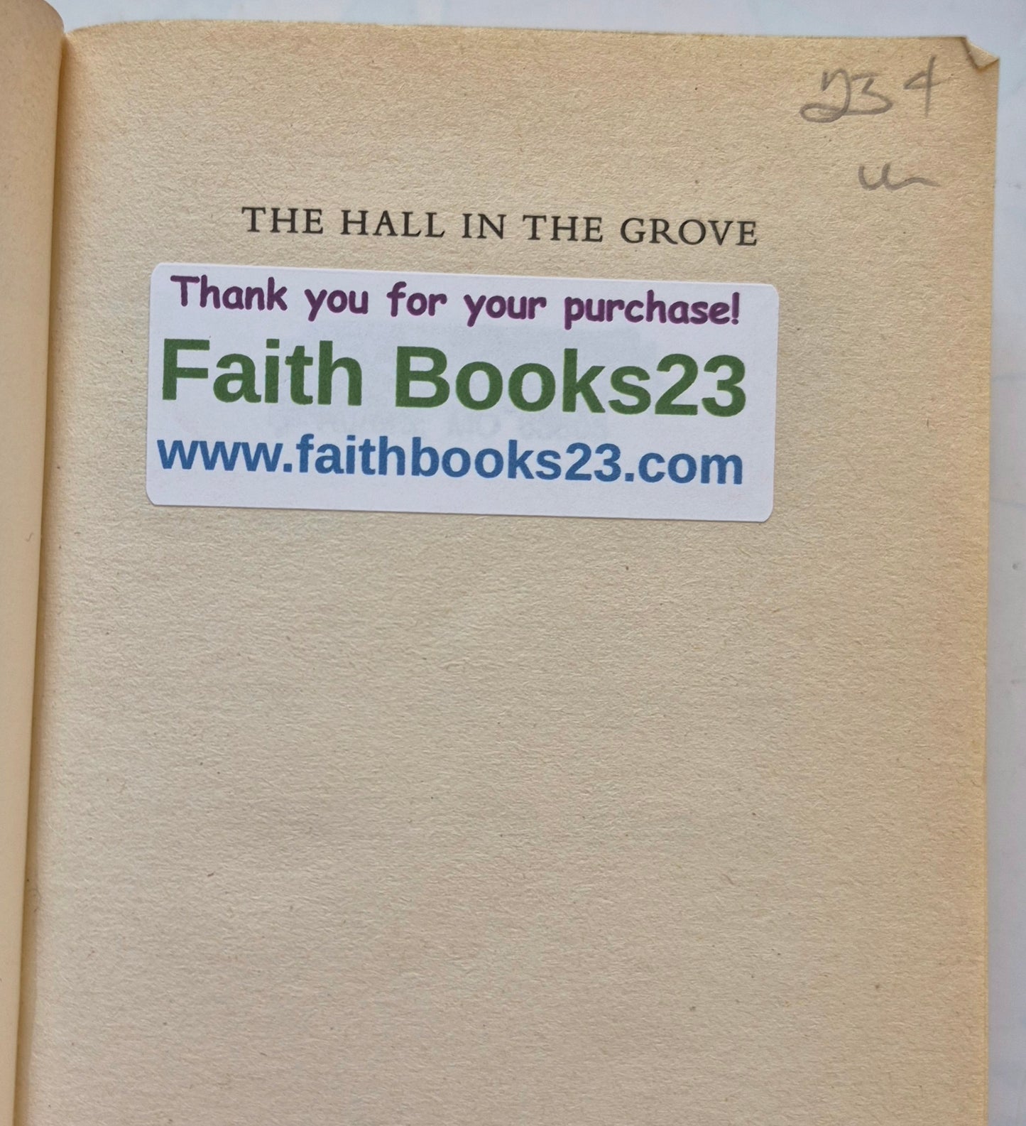 The Hall in the Grove by Isabella Alden -Very good, 1995, Pbk, 400 pgs, Tyndale House