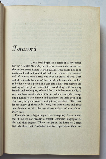 The Years with Ross by James Thurber (Good, 1959, HC, 310 pgs, Little Brown & Co.)