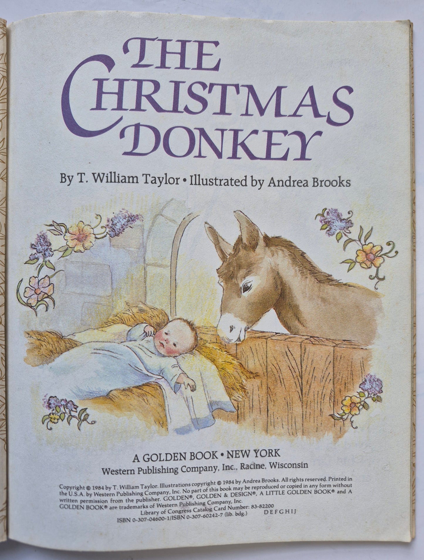 The Christmas Donkey by T. William Taylor (Very good, 1984, HC, 24 pgs, Golden Books)