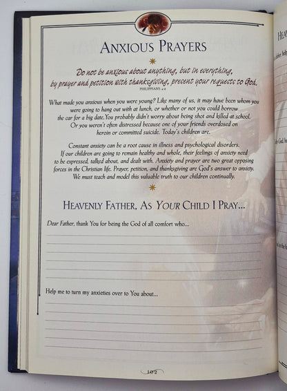 For This Child I Pray: A Father's Prayer Journal by John & Brenda Ward; Ron DiCianni (Like New, 1999, HC, 125 pgs, Brownlow)