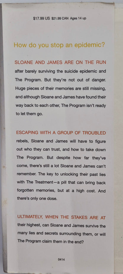 The Treatment by Suzanne Young (The Program #2, Very good, 2014, HC, 344 pgs, Simon Pulse)