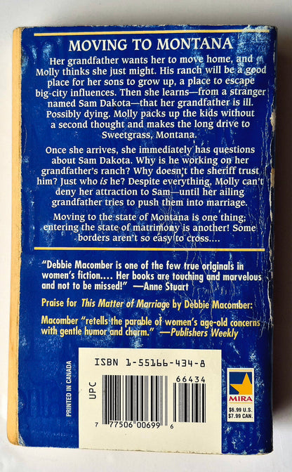 Montana by Debbie Macomber (Good, 1997, Pbk, 379 pgs, Mira)