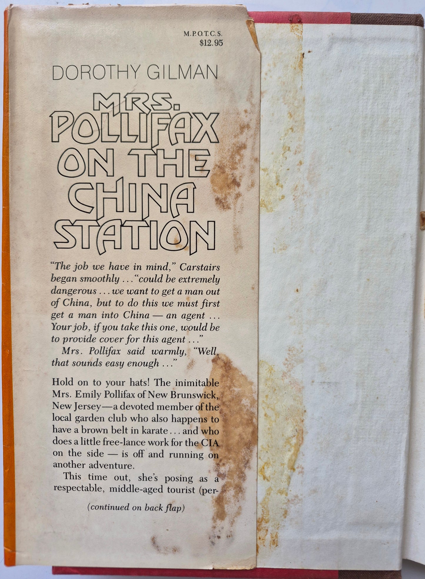Mrs. Pollifax on the China Station #6 by Dorothy Gilman -Good, 1983, HC, 184 pgs, Doubleday & Co,