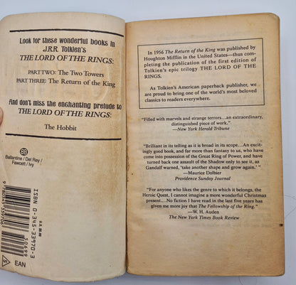 The Lord of the Rings: The Fellowship of the Ring by J.R.R. Tolkien (Good, 1973, Pbk, 479 pgs, Ballantine Books)
