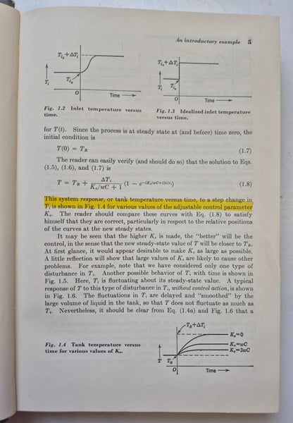 Chemical Engineering Series: Process Systems Analysis and Control by Donald R. Conghanowr; Lowell B. Koppel (Good, 1965, HC, 491 pgs, McGraw-Hill Inc. First Edition)
